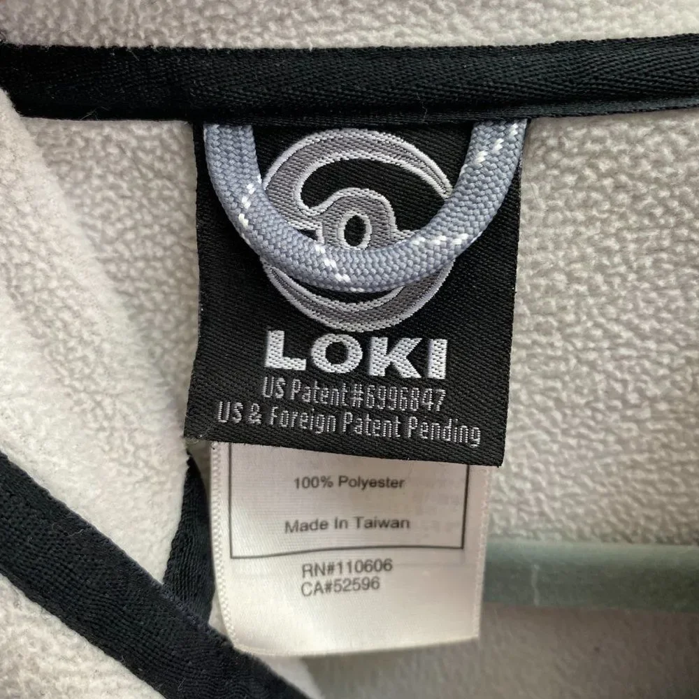 Loki Outerwear Fleece Lined Black Jacket Full Zip Gloves Size Small Hooded